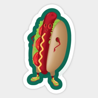 Happy Hotdog Sticker